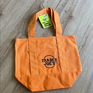 Trader Joe's halloween mini Orange Tote NWT